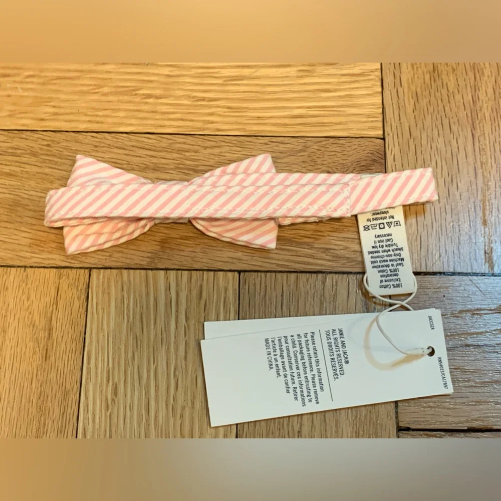 NWT JANIE AND JACK STRIPED BOW TIE